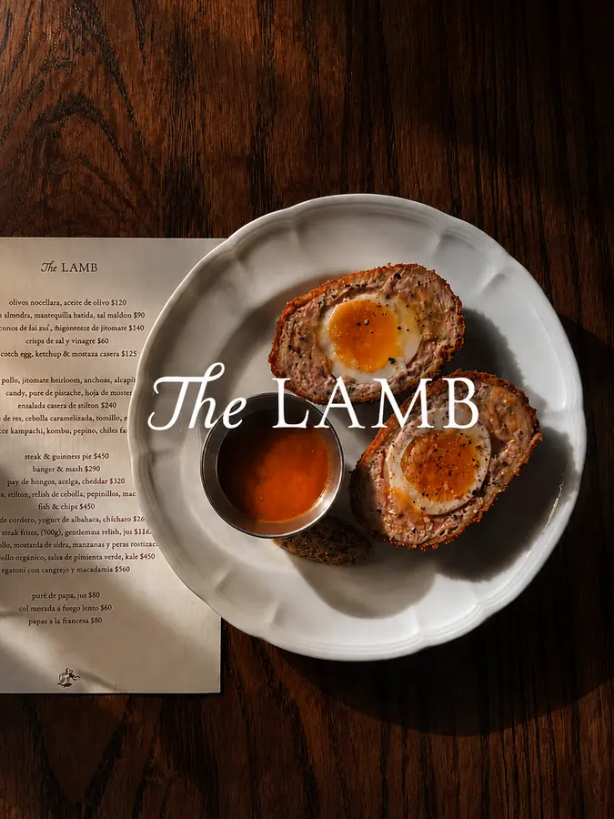 Scotch eggs con salsa, The Lamb