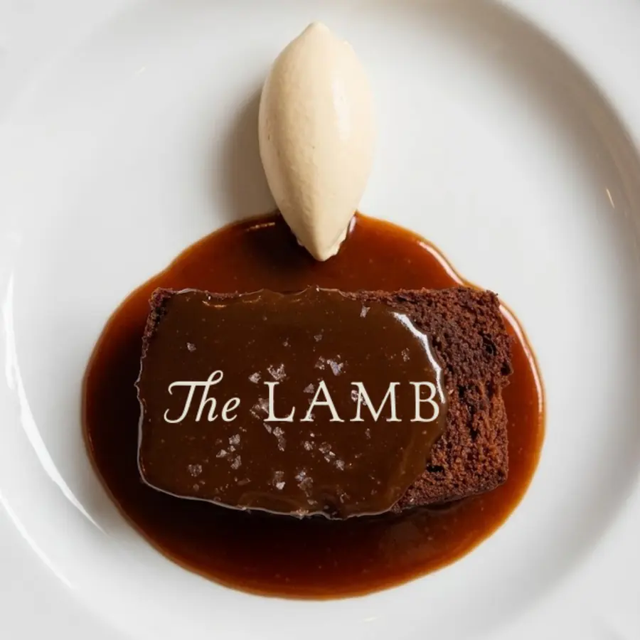 Sticky toffee pudding con helado, The Lamb